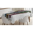 thumbnail image 1 of Ambesonne Animal Tablecloth Rectangular Table Cover, Floral Tribal Shapes, 52"x70", Multicolor, 1 of 4