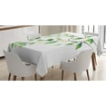 thumbnail image 1 of Ambesonne Animal Tablecloth Rectangular Table Cover, Flower and Dragonflies, 60"x84", Green White, 1 of 3