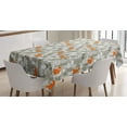 thumbnail image 1 of Ambesonne Animal Tablecloth Rectangular Table Cover, Fox in the Winter Forest, 60"x90", Pale Sage Green Orange, 1 of 4