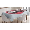 thumbnail image 1 of Ambesonne Animal Tablecloth Rectangular Table Cover, French Bulldog Hipster, 60"x90", Pink Brown, 1 of 4