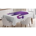 thumbnail image 1 of Ambesonne Animal Tablecloth Rectangular Table Cover, Hearts, 60"x90", Fuchsia and Purple, 1 of 4