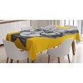 thumbnail image 1 of Ambesonne Animal Tablecloth Rectangular Table Cover, Hipster Kitten Cat, 60"x84", Mustard Grey, 1 of 4