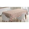 thumbnail image 1 of Ambesonne Animal Tablecloth Rectangular Table Cover, Horse Pattern, 60"x84", Coral and Cream, 1 of 4