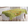 thumbnail image 1 of Ambesonne Animal Tablecloth Rectangular Table Cover, Illustration of Giraffes, 60"x84", Avocado Green Caramel, 1 of 4