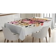 thumbnail image 1 of Ambesonne Animal Tablecloth Rectangular Table Cover, Modern Hipster Leopard, 60"x84", Orange Brown Pink, 1 of 4