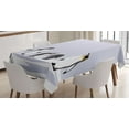 thumbnail image 1 of Ambesonne Animal Tablecloth Rectangular Table Cover, Polar Icy Land Winter, 52"x70", Lilac Grey White, 1 of 4