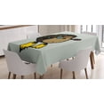 thumbnail image 1 of Ambesonne Animal Tablecloth Rectangular Table Cover, Scuba Diver Hedgehog, 52"x70", Pale Blue Yellow, 1 of 4