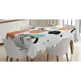 thumbnail image 1 of Ambesonne Animal Tablecloth Rectangular Table Cover, Smiling Sloth Cartoon, 60"x84", Multicolor, 1 of 4
