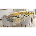 thumbnail image 1 of Ambesonne Animal Tablecloth Rectangular Table Cover, Vector Wildlife Tiger, 60"x84", Orange, 1 of 4