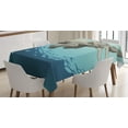 thumbnail image 1 of Ambesonne Animal Tablecloth Rectangular Table Cover, in Tropic Ocean, 52"x70", Slate Blue Turquoise, 1 of 3