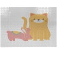 thumbnail image 1 of Ambesonne Animal Theme Jigsaw Puzzle Durable Cardboard, Pastel Cat and Rabbit, 1000 pcs, White Mustard Blush, 1 of 1