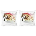 thumbnail image 1 of Ambesonne Animal Throw Pillow Cover 2 Pack, Abstract Art Wild Horse, 20", Tan Red Brown, 1 of 7