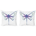 thumbnail image 1 of Ambesonne Animal Throw Pillow Cover 2 Pack, Butterfly Design Art, 18", Violet Blue, 1 of 7