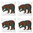 thumbnail image 1 of Ambesonne Animal Throw Pillow Cover 4 Pack, Bear Circles Dots, 18", Multicolor, 1 of 6