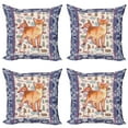 thumbnail image 1 of Ambesonne Animal Throw Pillow Cover 4 Pack, Cats Composition, 18", Multicolor, 1 of 6