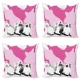 thumbnail image 1 of Ambesonne Animal Throw Pillow Cover 4 Pack, Cats Kittens, 18", Pale Pink Hot Pink, 1 of 5
