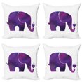 thumbnail image 1 of Ambesonne Animal Throw Pillow Cover 4 Pack, Hearts, 18", Fuchsia and Purple, 1 of 7