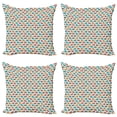 thumbnail image 1 of Ambesonne Animal Throw Pillow Cover 4 Pack, Retro Colorful Savannah Art, 16", Multicolor, 1 of 2
