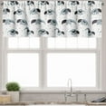 thumbnail image 1 of Ambesonne Animal Valance Pack of 2, Star Wild and Funny Animals, 42"X18", Blue Grey and Charcoal Grey, 1 of 5