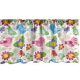 thumbnail image 1 of Ambesonne Animal Window Valance, Blue and Pink Birds Butterflies Hearts Flowers Nature Theme Cheery Pattern, Curtain Valance for Kitchen Bedroom Decor with Rod Pocket, 54" X 12", Multicolor, 1 of 2