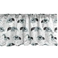 thumbnail image 1 of Ambesonne Animal Window Valance, Star Wild and Funny Animals, 42" x 18", Blue Grey and Charcoal Grey, 1 of 3