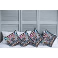 thumbnail image 1 of Ambesonne Animals Band Throw Pillow Cover Pack of 4, Whimsical Funny Stage, 4 Pcs-16" x 16", Blue Purple and Pale Mustard, 1 of 5
