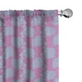 thumbnail image 1 of Ambesonne Animals Curtains, Cartoon Pig Sketch Chill, Pair of 28"x95", Pale Purple and Pale Grey, 1 of 2
