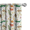 thumbnail image 1 of Ambesonne Animals Curtains, Jolly Cartoon Animals, Pair of 28"x84", Multicolor, 1 of 5