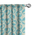 thumbnail image 1 of Ambesonne Animals Curtains, Sketch Butterfly Printing, Pair of 28"x63", Eggshell Deep Sky Blue, 1 of 5