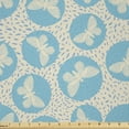 thumbnail image 1 of Ambesonne Animals Fabric by the Yard Microfiber, Sketch Butterfly Printing, 5 Yards, Eggshell Deep Sky Blue, 1 of 1