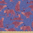 thumbnail image 1 of Ambesonne Animals Fabric by the Yard Upholstery, African Cheetahs Pattern, 2 Yards, Coral Plum, 1 of 5