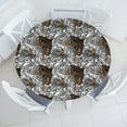 thumbnail image 1 of Ambesonne Animals Fitted Round Tablecloth, Wild Nature Leopard Pattern, 40"- 44" Diameter, Sepia Off White and Black, 1 of 5