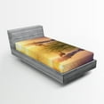thumbnail image 1 of Ambesonne Animals Fitted Sheet, Horse Valley with Lake, Twin XL Size, Multicolor, 1 of 3