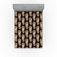thumbnail image 1 of Ambesonne Animals Fitted Sheet, Wild Nature Tiger Pattern, Full Size, Charcoal Grey Dark Yellow, 1 of 5