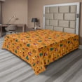 thumbnail image 1 of Ambesonne Animals Flat Sheet, Cartoon Foxes and Crows, Queen Size, Multicolor, 1 of 1