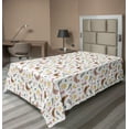 thumbnail image 1 of Ambesonne Animals Flat Sheet, Chicken and Hatching Chicks, TwinXL Size, White Multicolor, 1 of 1
