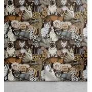 Ambesonne Animals Peel & Stick Wallpaper for Home, Vintage Kitties Art, 13"x36", Multicolor