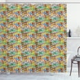 thumbnail image 1 of Ambesonne Animals Shower Curtain, Cartoon Wildlife, 69"Wx75"L, Multicolor, 1 of 3