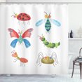 thumbnail image 1 of Ambesonne Animals Shower Curtain, Hand Drawn Bug Pattern, 69"Wx84"L, Multicolor, 1 of 3