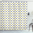 thumbnail image 1 of Ambesonne Animals Shower Curtain, Natural Butterflies Pattern, 69"Wx70"L, Yellow Violet Blue and White, 1 of 5