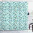thumbnail image 1 of Ambesonne Animals Shower Curtain, Sketch Butterfly Printing, 69"Wx84"L, Eggshell Deep Sky Blue, 1 of 4