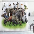 thumbnail image 1 of Ambesonne Animals Shower Curtain, Wild Creatures Collage Art, 69"Wx84"L, Multicolor, 1 of 5