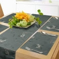 thumbnail image 1 of Ambesonne Animals Table Runner & Placemats, Savannah Zebras Mammals, Placemat 4 pcs + Runner 14"x72", Grey Teal and Rose, 1 of 2