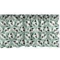 thumbnail image 1 of Ambesonne Animals Valance Pack of 2, Cartoon Panda Bear Heads, 54"X18", Multicolor, 1 of 5
