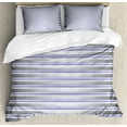 thumbnail image 1 of Ambesonne Animation Duvet Cover Set, Digital Stripe Tube, King, Grey Lavender, 1 of 6