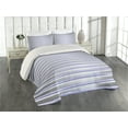thumbnail image 1 of Ambesonne Animation Quilted Coverlet 3 Pcs, Digital Stripe Tube, King Size, Grey Lavender, 1 of 4