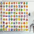 thumbnail image 1 of Ambesonne Animation Shower Curtain, Mosters Cartoon, 69"Wx75"L, Multicolor, 1 of 5