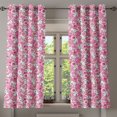 thumbnail image 1 of Ambesonne Anime Grommet Curtain, Rabbits Humor, 50" x 63", White Pink, 1 of 6