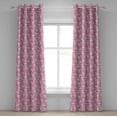 thumbnail image 1 of Ambesonne Anime Grommet Curtain, Rabbits Humor, 50" x 84", White Pink, 1 of 6