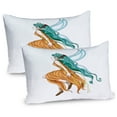 thumbnail image 1 of Ambesonne Anime Pillow Sham 2 Pack, Pixie Girl Elf Green Hair, 30"x20", Sea Green Ginger, 1 of 3
